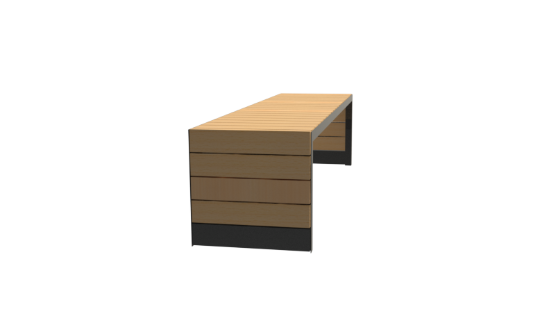 ławka metalowo drewniana